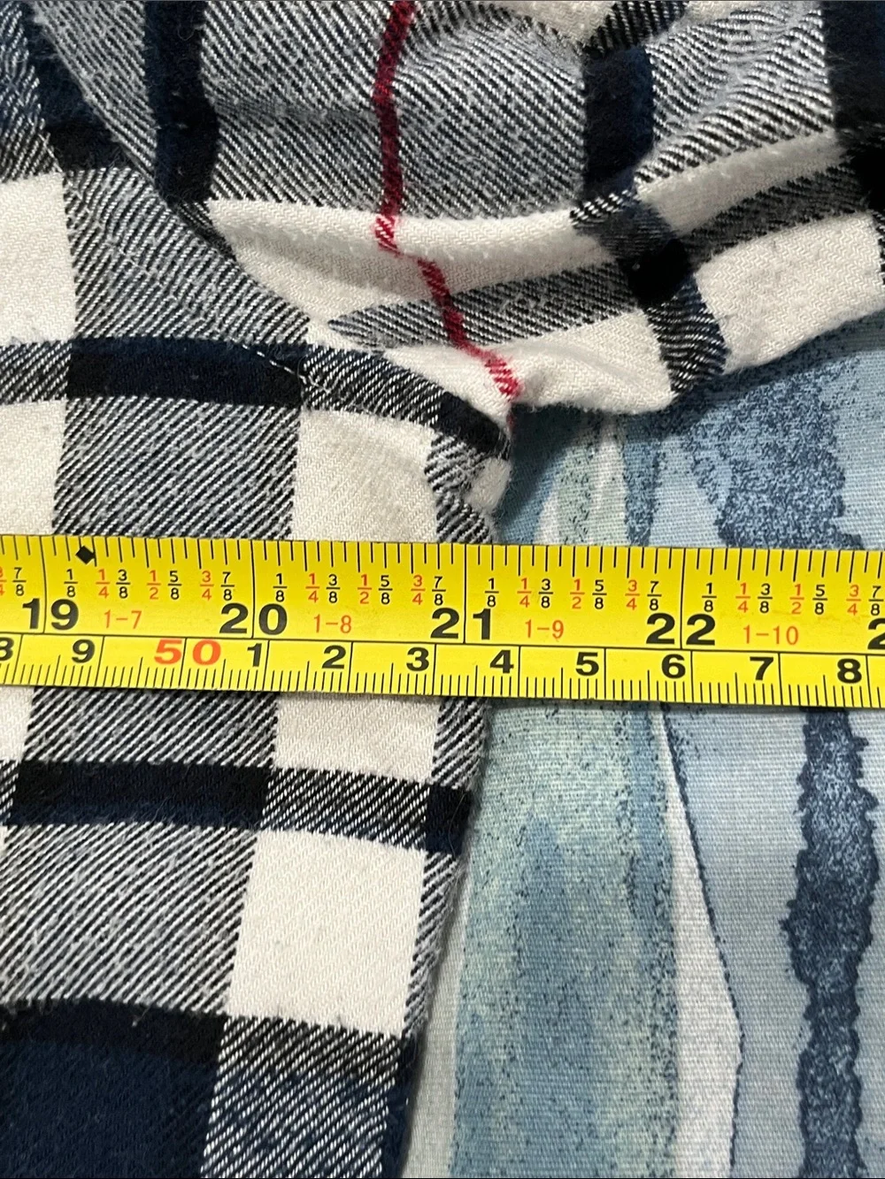 Banana Republic Navy, White & Red Plaid Flannel Button-Down Shirt